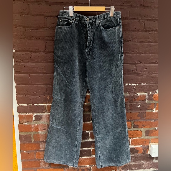 Blue corduroy vintage wide leg pants - Picture 1 of 5